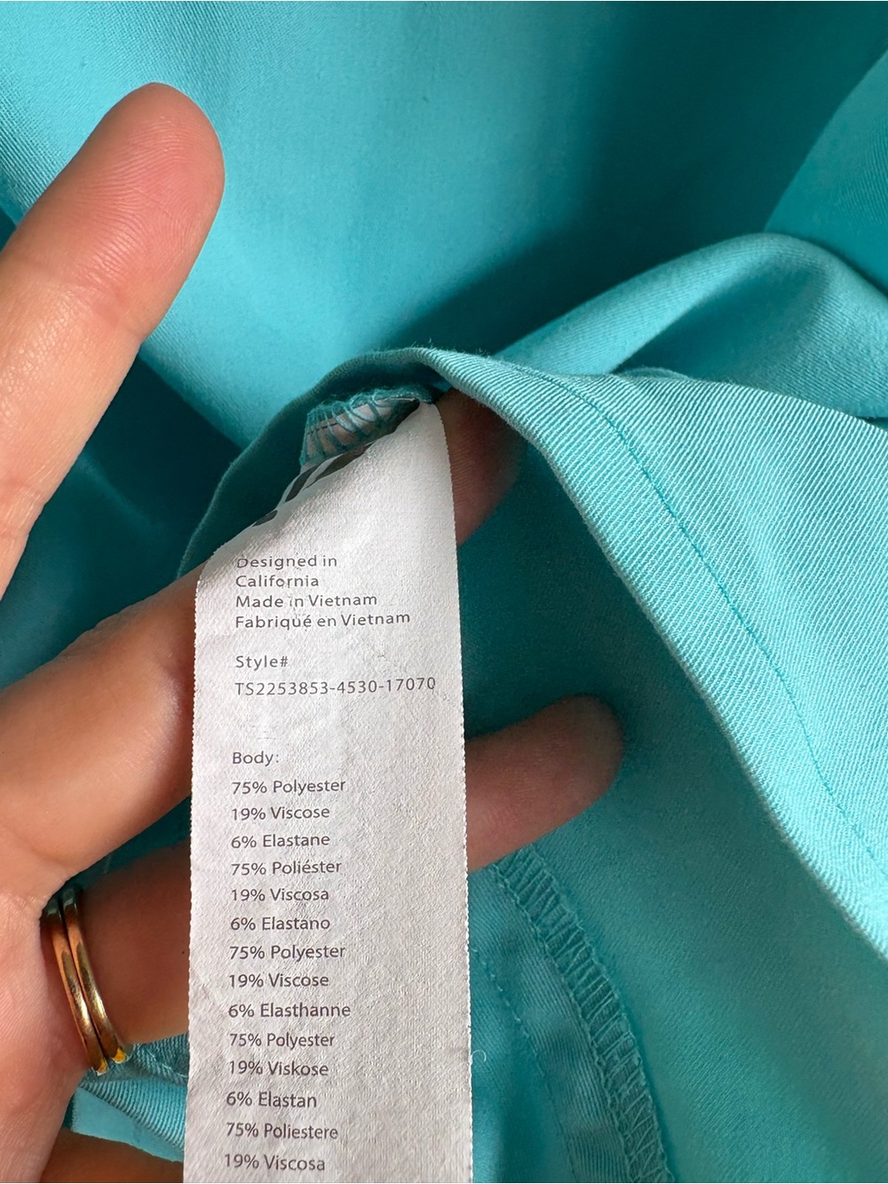 Fabletics Performance Scrub Top Aqua Stretch V-Neck XXL/1X Scrubs - Picture 6 of 8